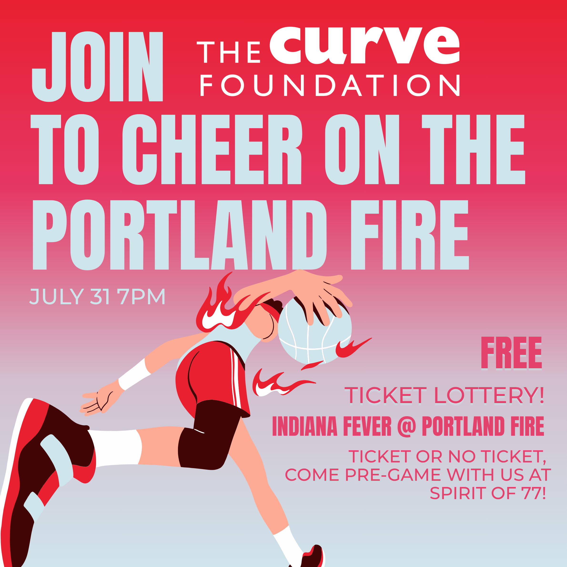 Poster for WNBA Portland Fire vs Indiana Fever Game Meetup