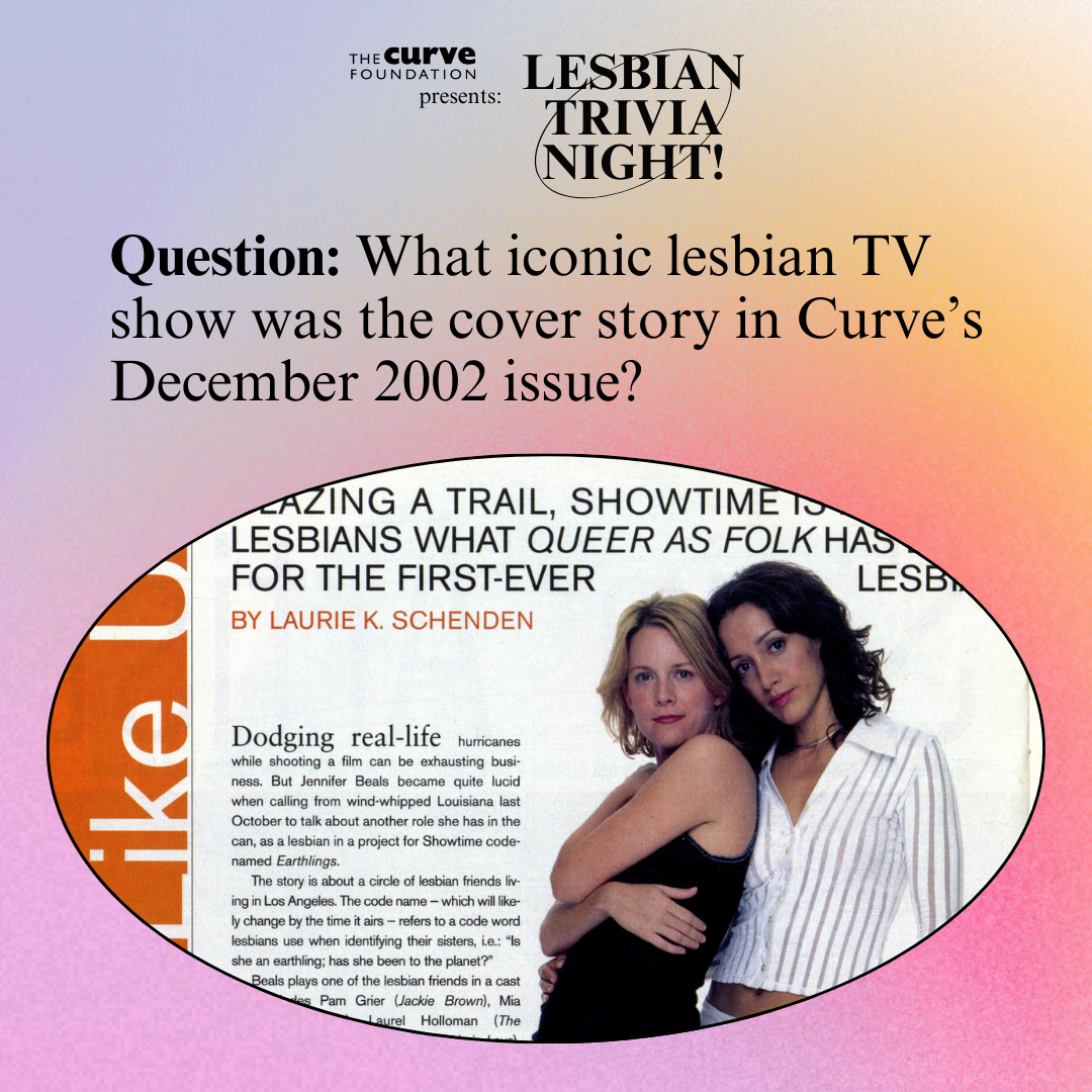 Trivia question asking about the lesbian rom-com drama, Saving Face.