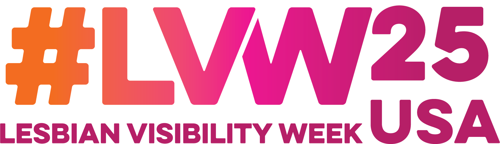 Logo for Lesbian Visibility Week USA 2025.