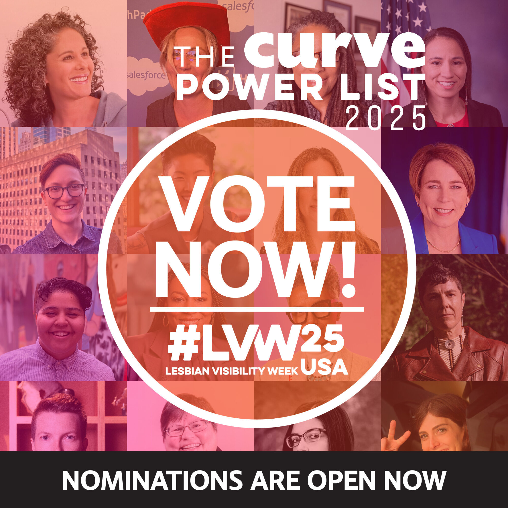 Graphic for The Curve Power List 2025 nominations