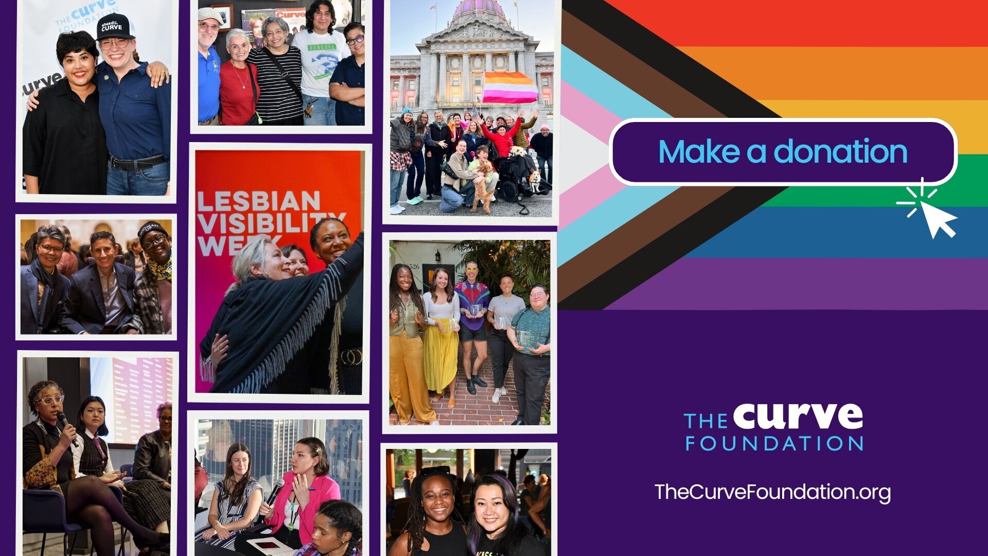 Collage of images from The Curve Foundation's programming.