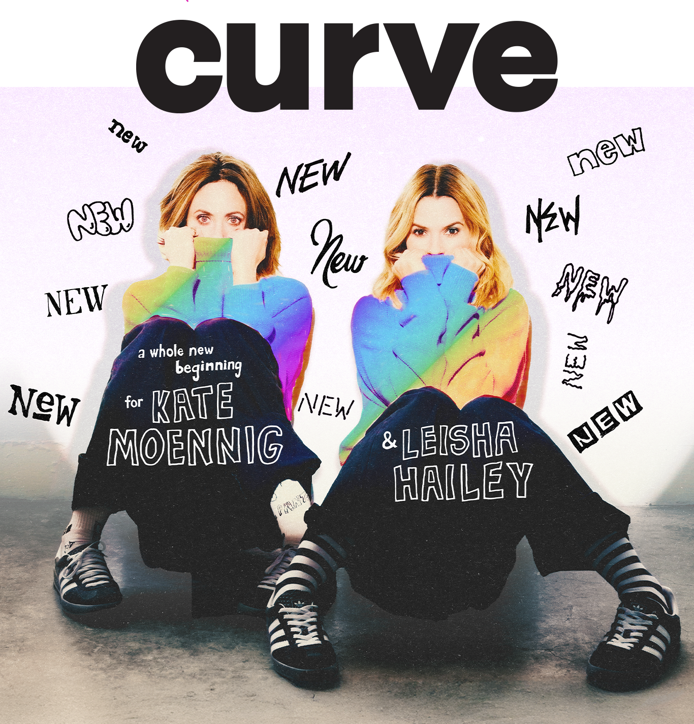 The cover of Curve's Summer 2025 Issue featuring Kate Moennig and Leisha Hailey.