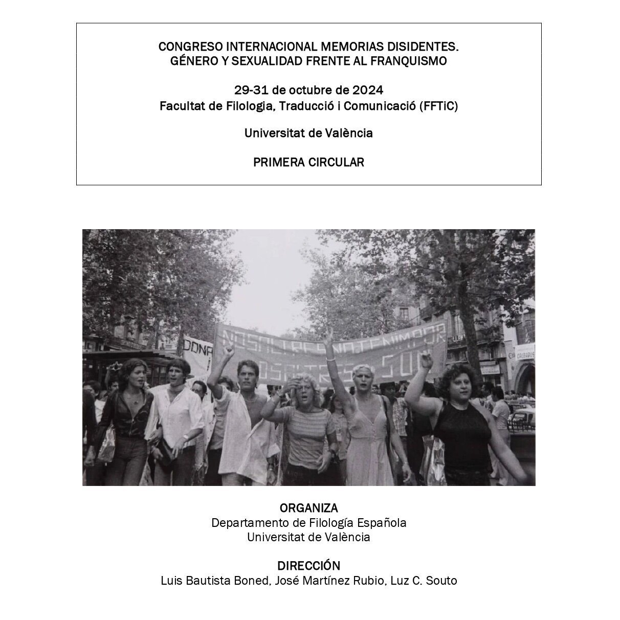 Cartel informativo ilustrado con el s&iacute;mbolo femeninosobre unos genitales, los s&iacute;mbolos masculino y femenino sobre un coraz&oacute;n y un s&iacute;mbolo masculino sobre un cerebro. Texto en valenciano: trastornades de manual. despatologizant cossos, desitjos y identitats diverses. 24.10.2023 &rarr; 09.11.2023