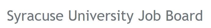 Syracuse University Job Board 
