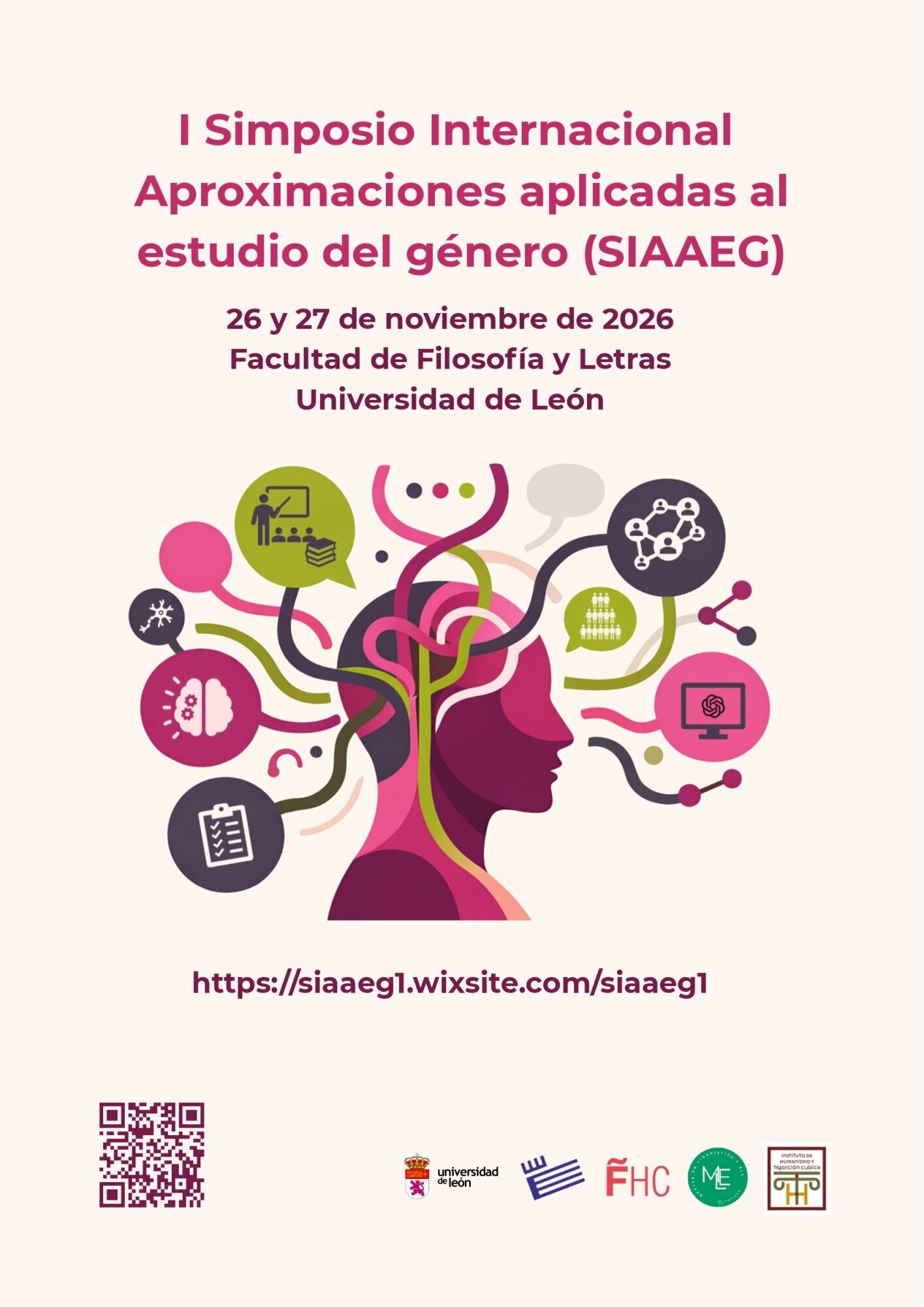 I Simposio Internacional Aproximaciones aplicadas al estudio del género (SIAAEG). 26 y 27 de noviembre de 2026, Facultad de Filosofía y Letras, Universidad de León