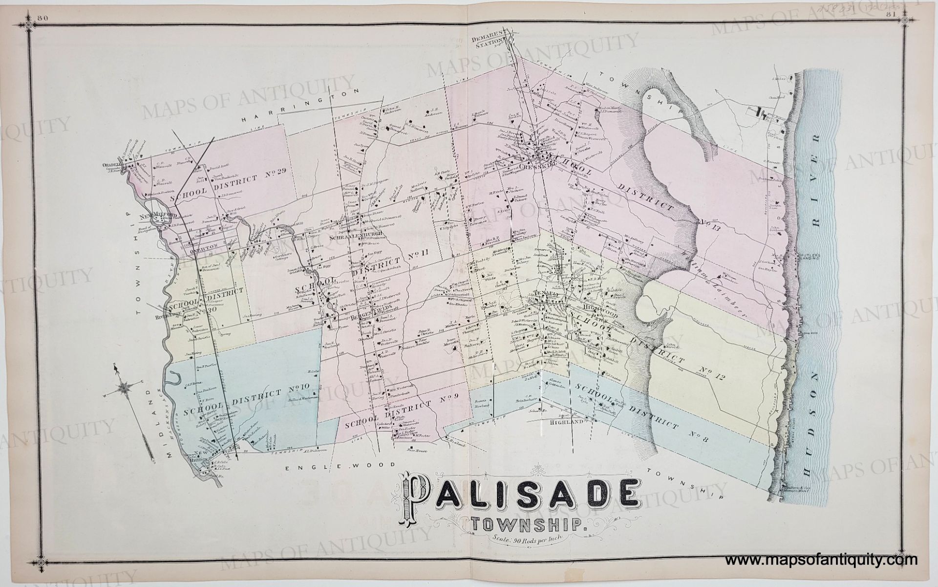 Map of what was Palisade Township in NJ