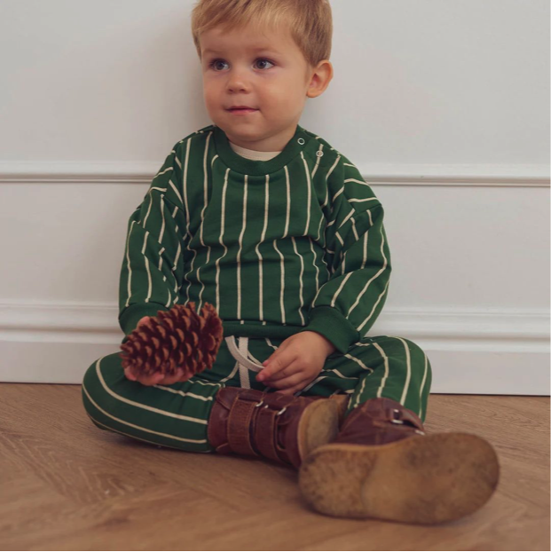 Müsli joggingbroek Krijtstreep Green Gables/Oak
