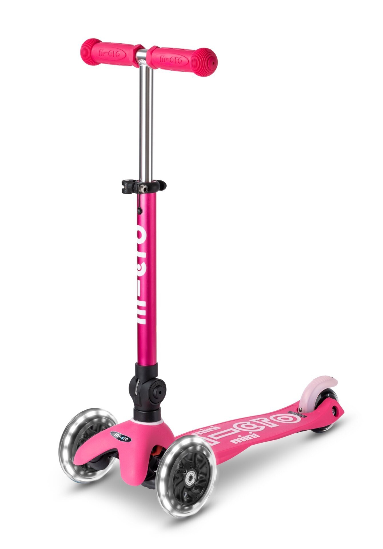 Micro Step Mini inklapbare kinderstep roze LED