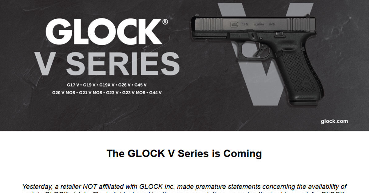 CONFIRMED: GLOCK V Series Is Real