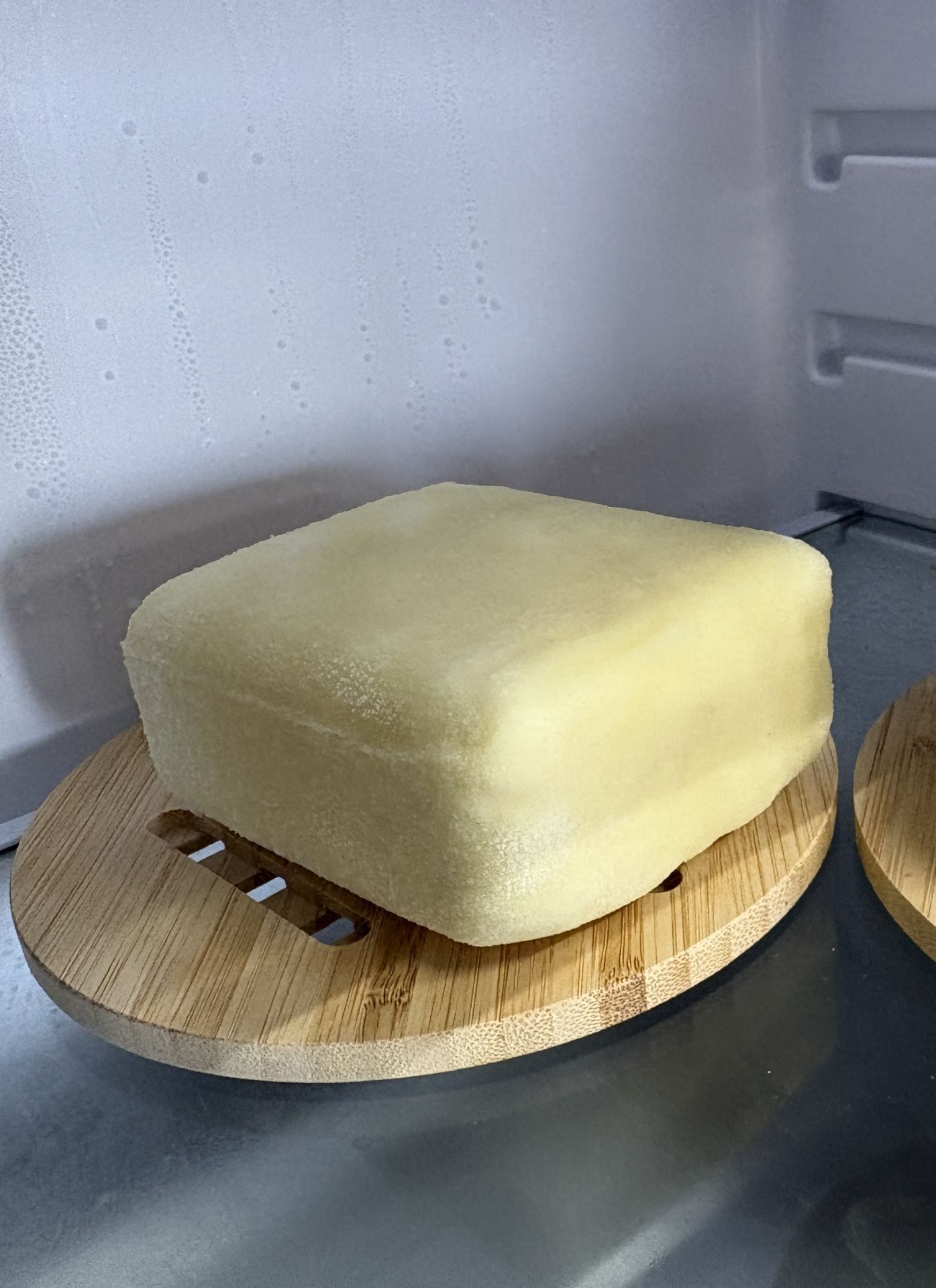 Homemade goat cheddar.