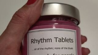 Image of rhythm tablets in a jar