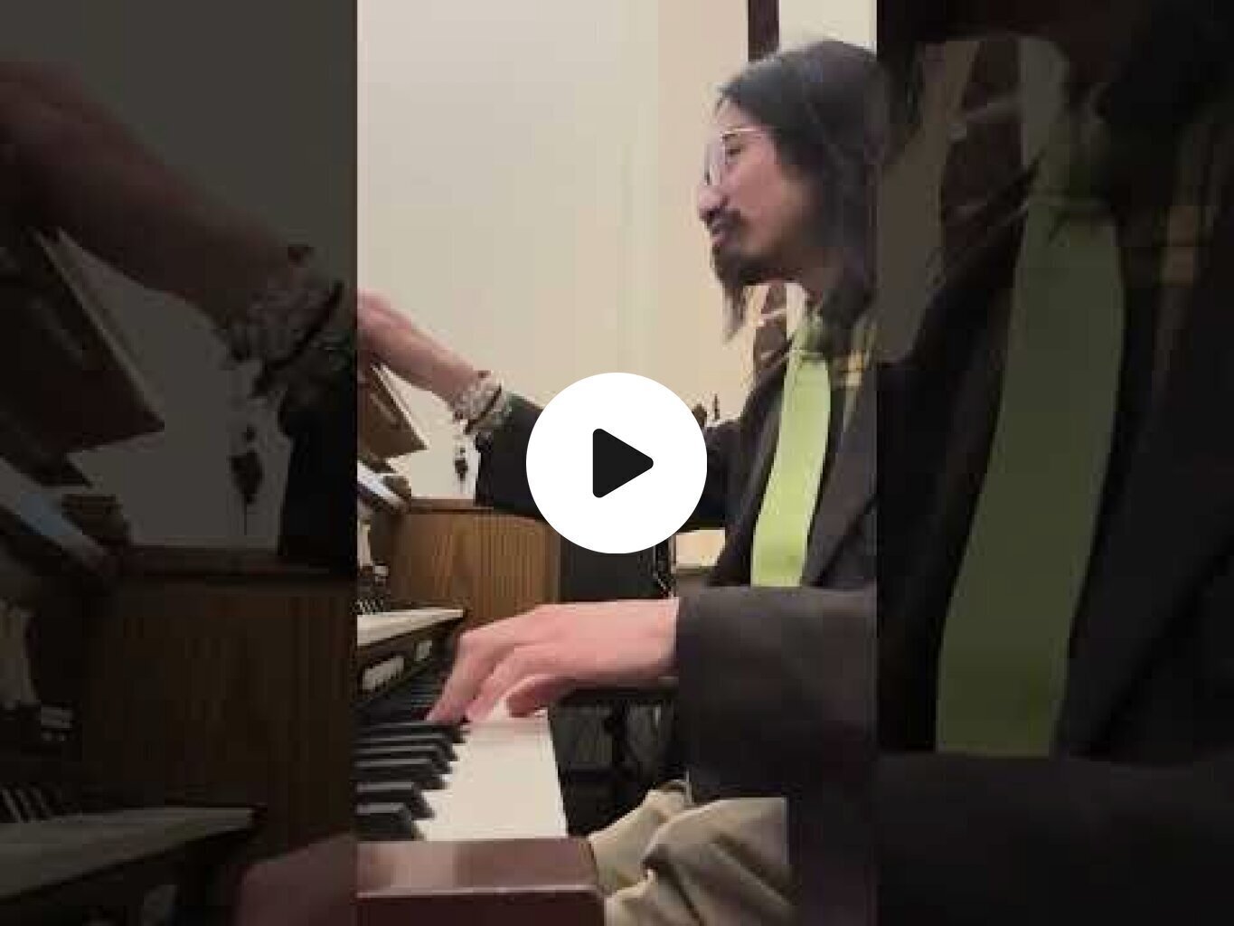 Sightreading Tristan’s Perpetual Fugue (Temple Israel in Lawrence, NY)