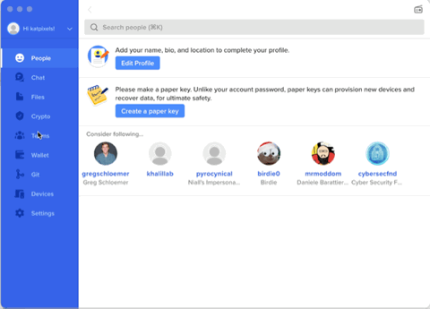 an animated gif showing an example of joining a team on desktop