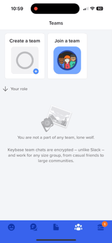 an animated gif showing an example of joining a team on mobile