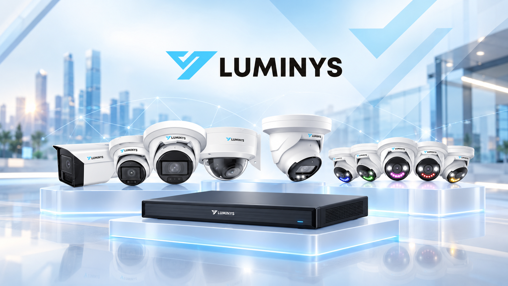 Luminys logo and product lineup