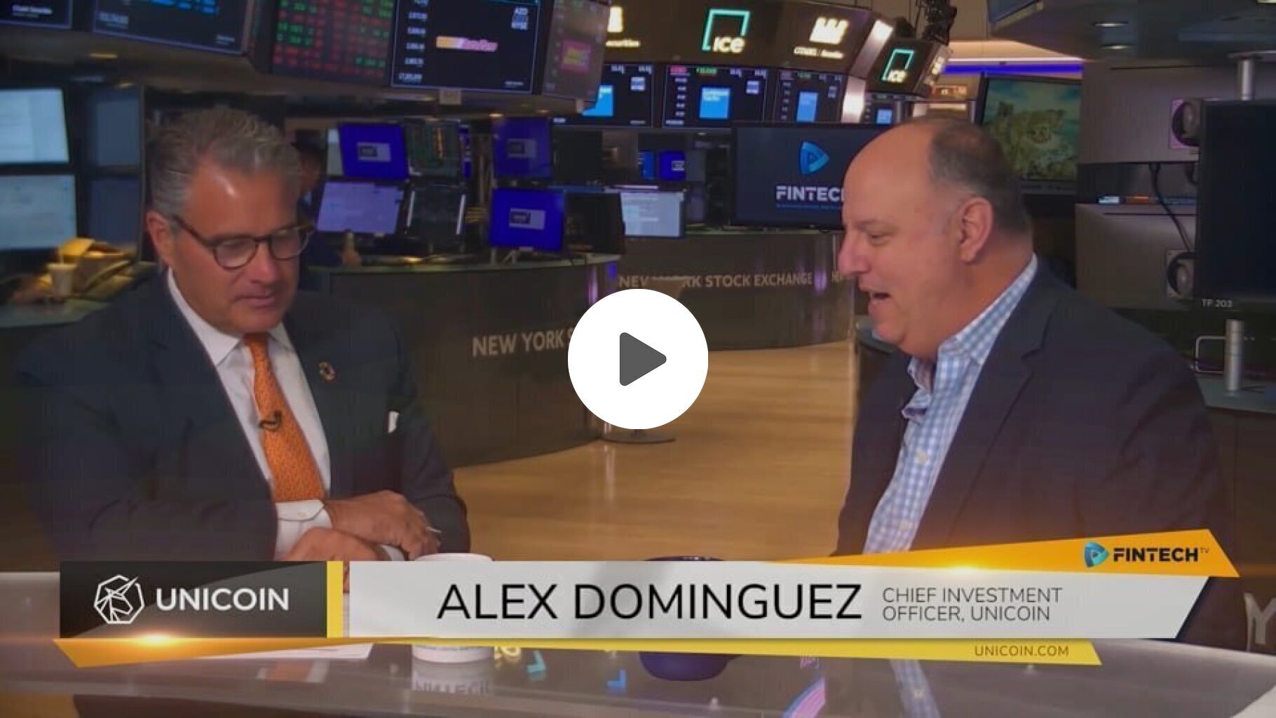 Alex Dominguez, Chief Investment Officer of Unicoin, on NYSE, March 2024