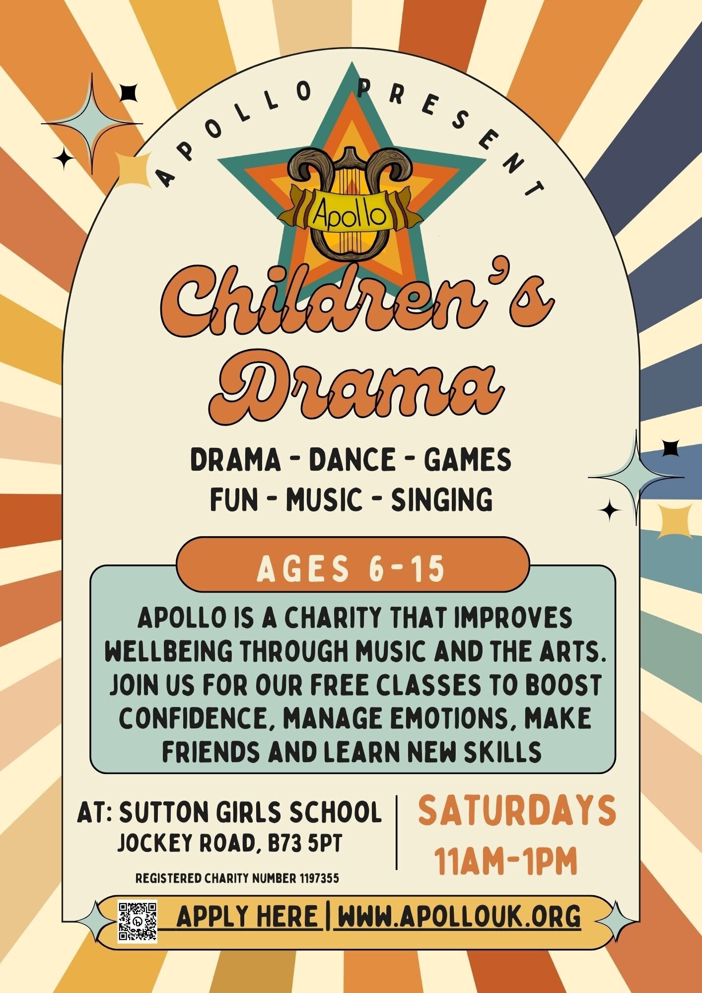 Flyer for Apollo Children's Drama Group