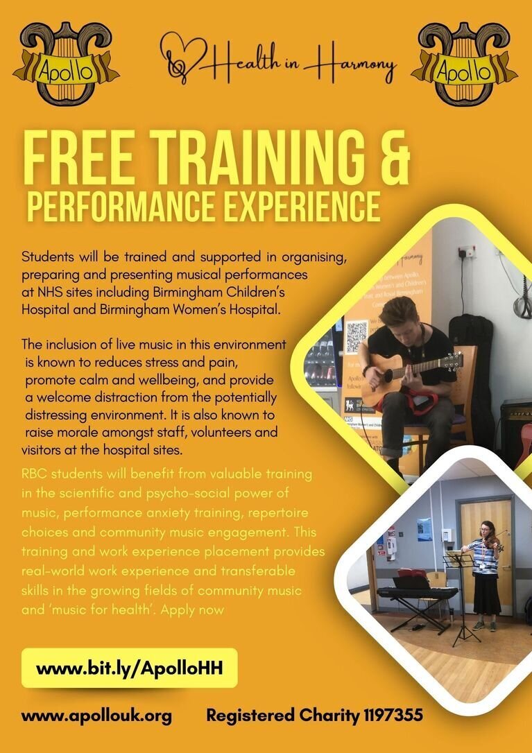 Flyer for Health in Harmony Musicians