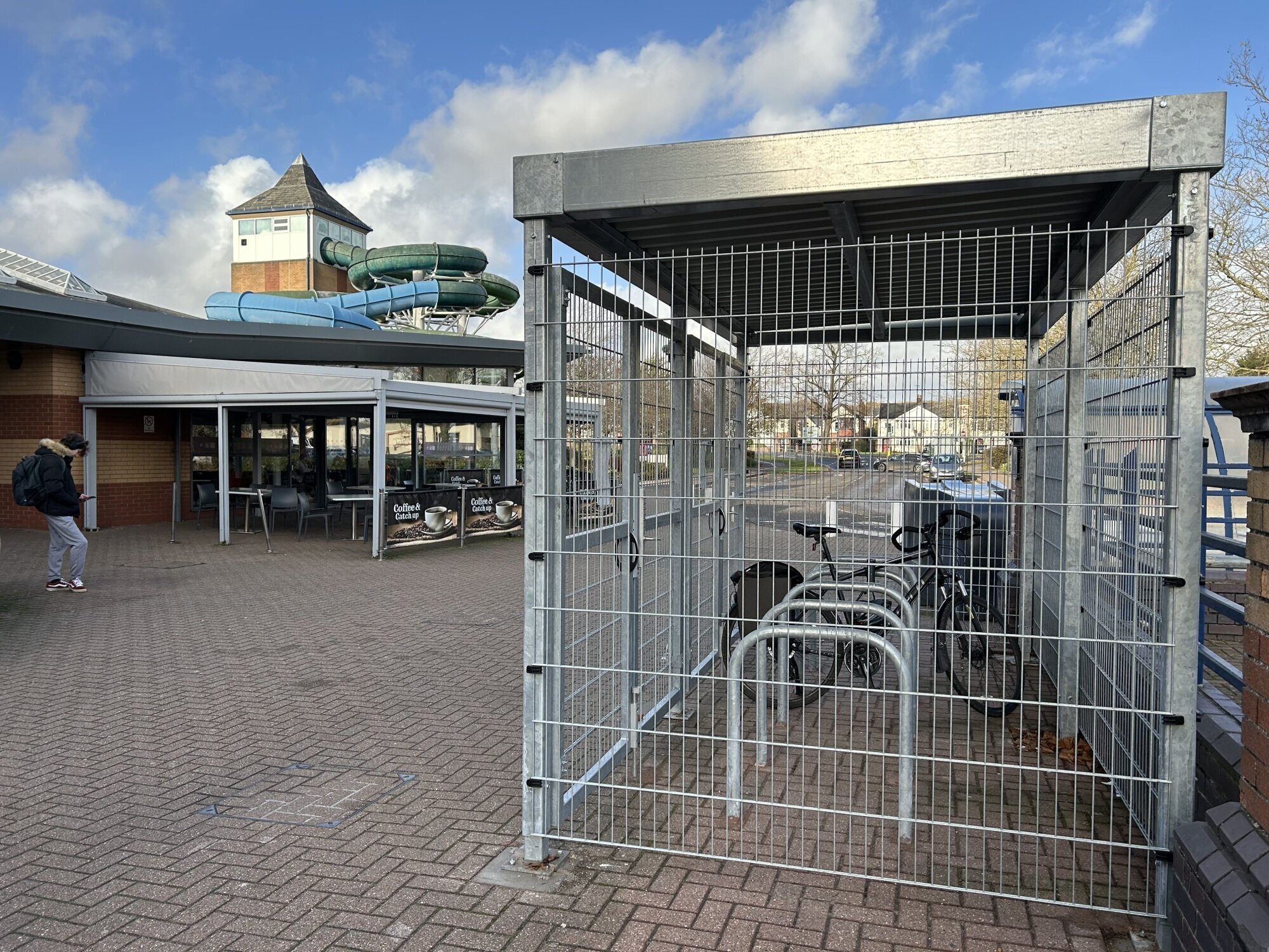 Cycle cage at Leisure World, Colchester
