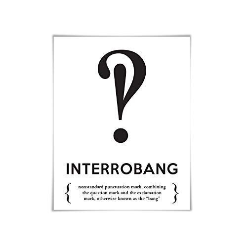 image shows the interrobang- a nonstandard punctuation mark, combining the questions mark and the exclamations mark