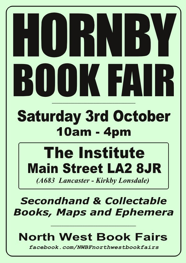 Hornby Book Fair | Saturday, 3rd October 2026 | Poster