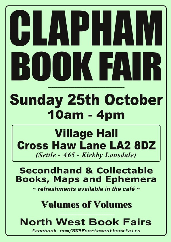 Clapham Book Fair | Sunday, 25th October 2026 | Poster