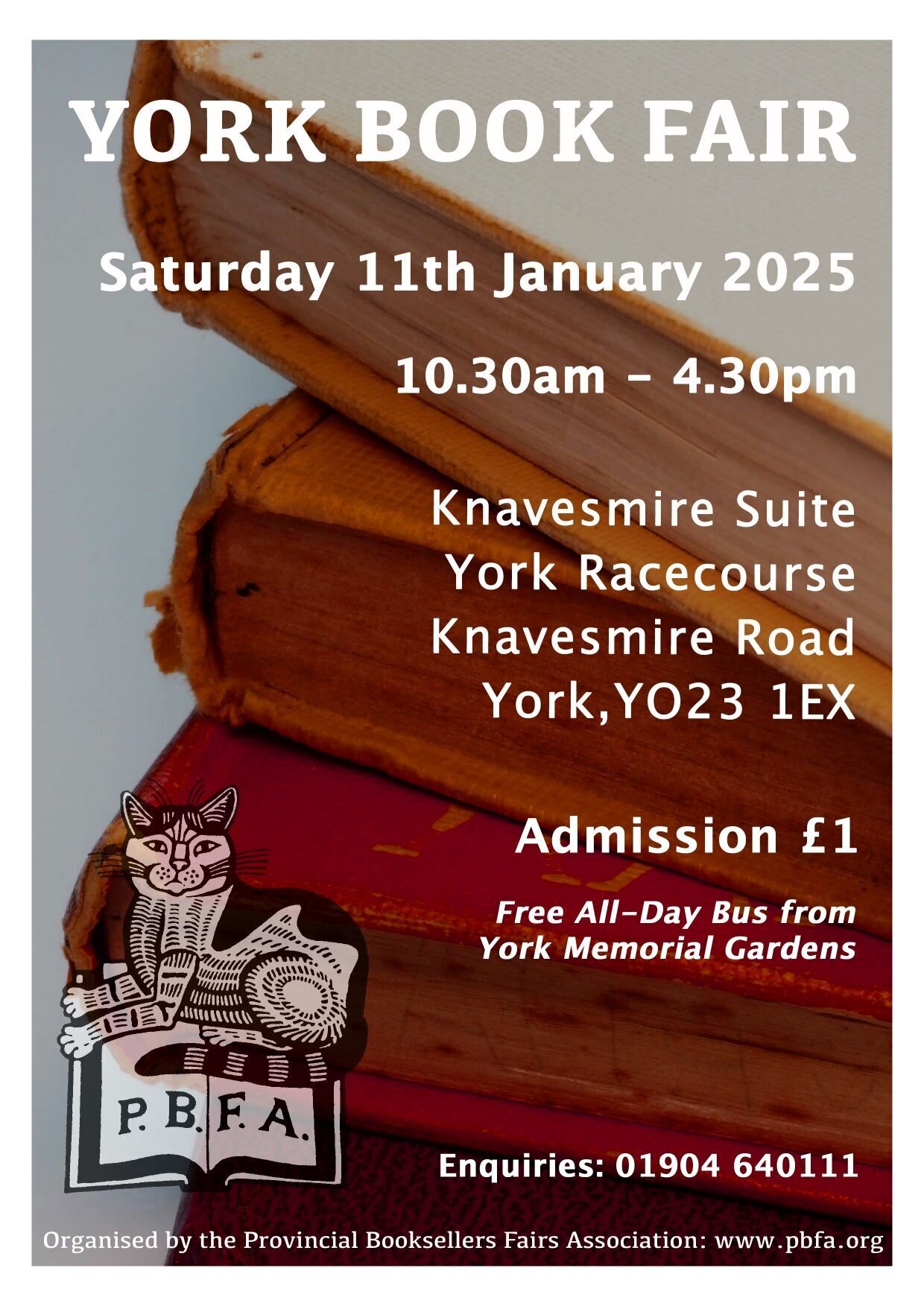 York Book Fair Poster | Saturday, 11th January 2025