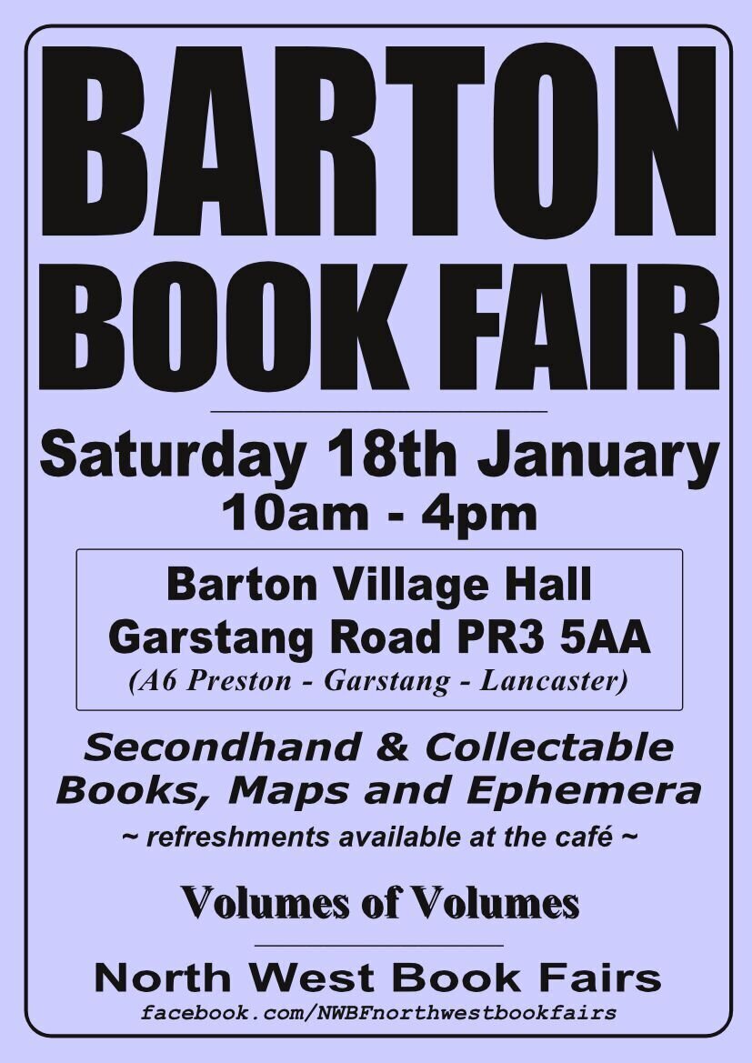 Barton Book Fair Poster | Saturday, 18th January 2025