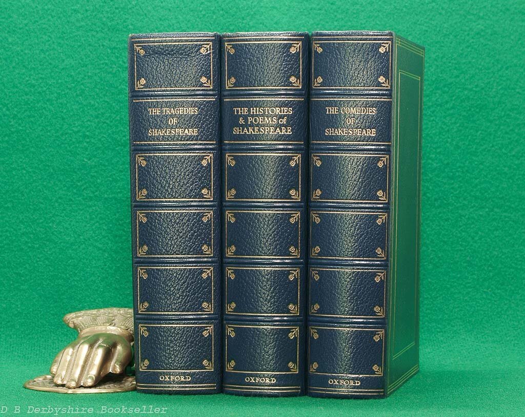 The Works of Shakespeare (Oxford, 1969-71) | Three Volumes in Leather Bindings