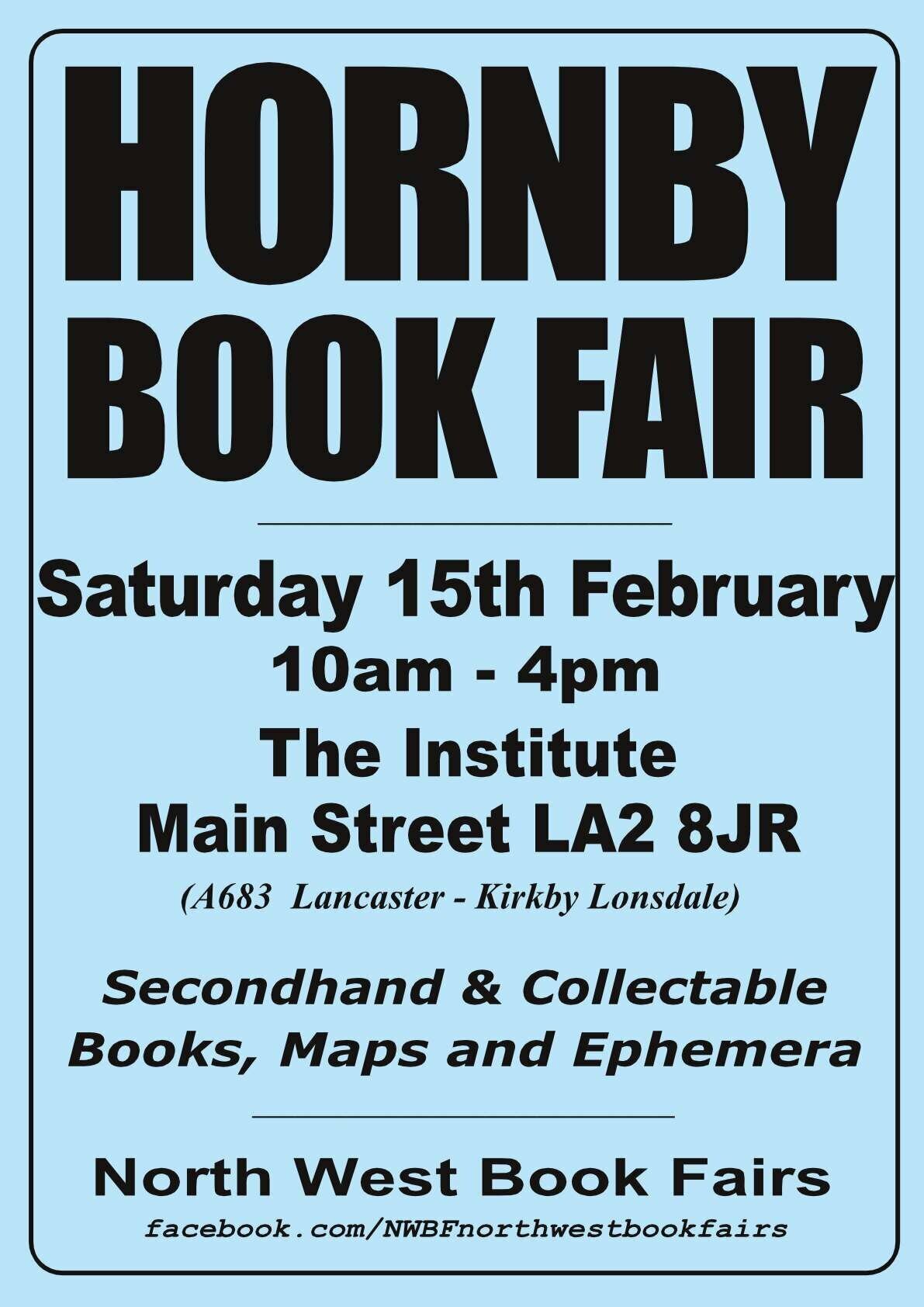 Hornby Book Fair Poster | Saturday, 15th February 2025