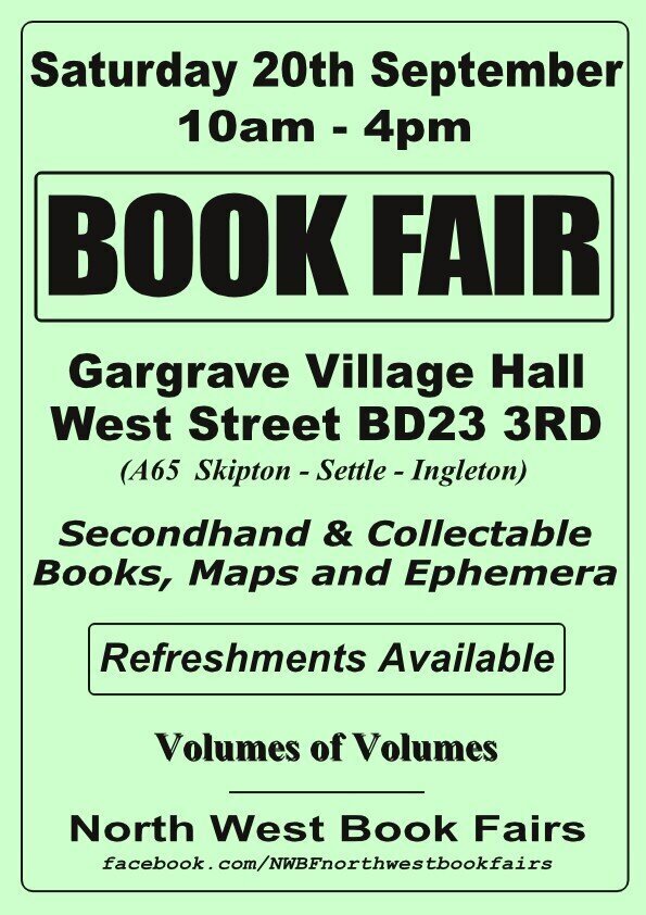 Gargrave Book Fair | Saturday, 20th September 2025 | Poster