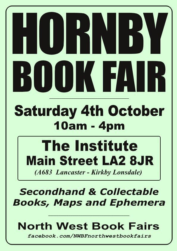 Hornby Book Fair | Saturday, 4th October 2025 | Poster