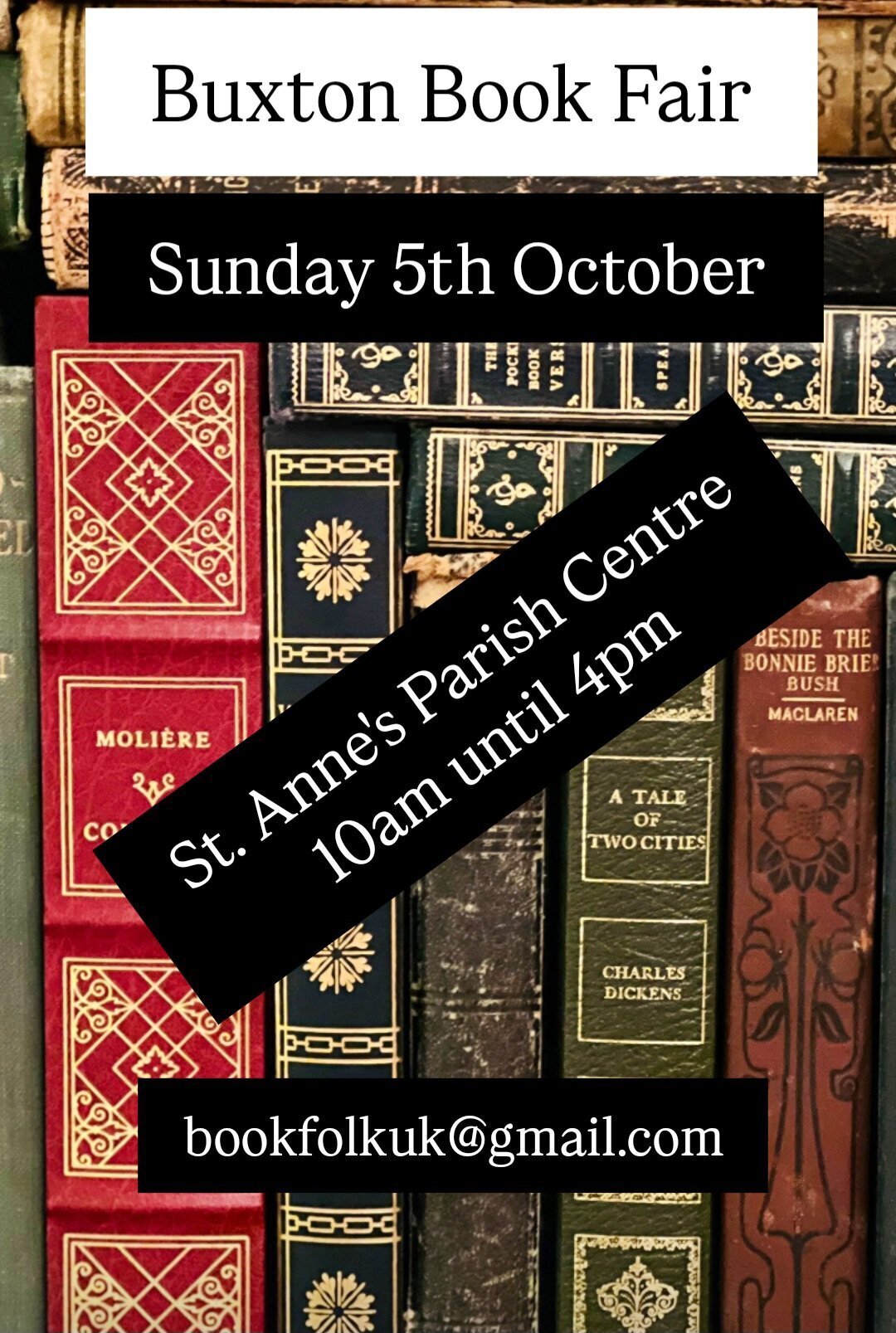 BUxton Book Fair | Sunday, 5th October 2025 | Poster