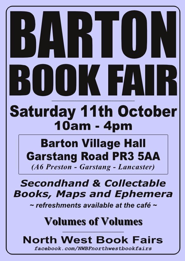 Barton Book Fair | Saturday, 11th October 2025 | Poster