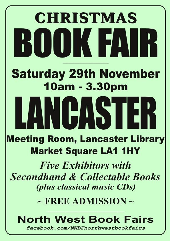 Lancaster Book Fair | Saturday, 29th November 2025 | Poster