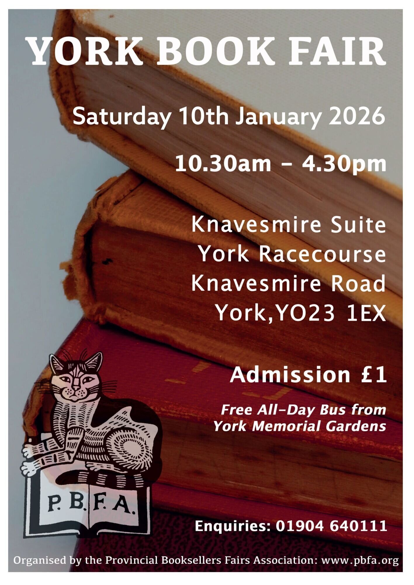 York Book Fair | Saturday, 10th January 2026 | Poster