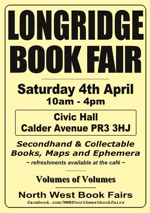 Longridge Book Fair Poster | Saturday, 4th April 2026