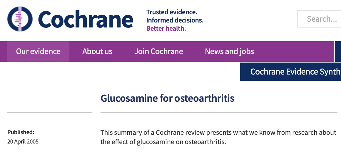 Glucosamine in Osteoarthritis