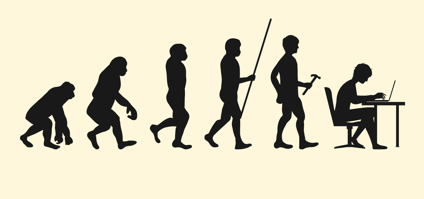 Sitting evolution by Freepik