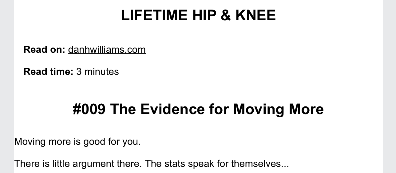 The Evidence for Moving More..