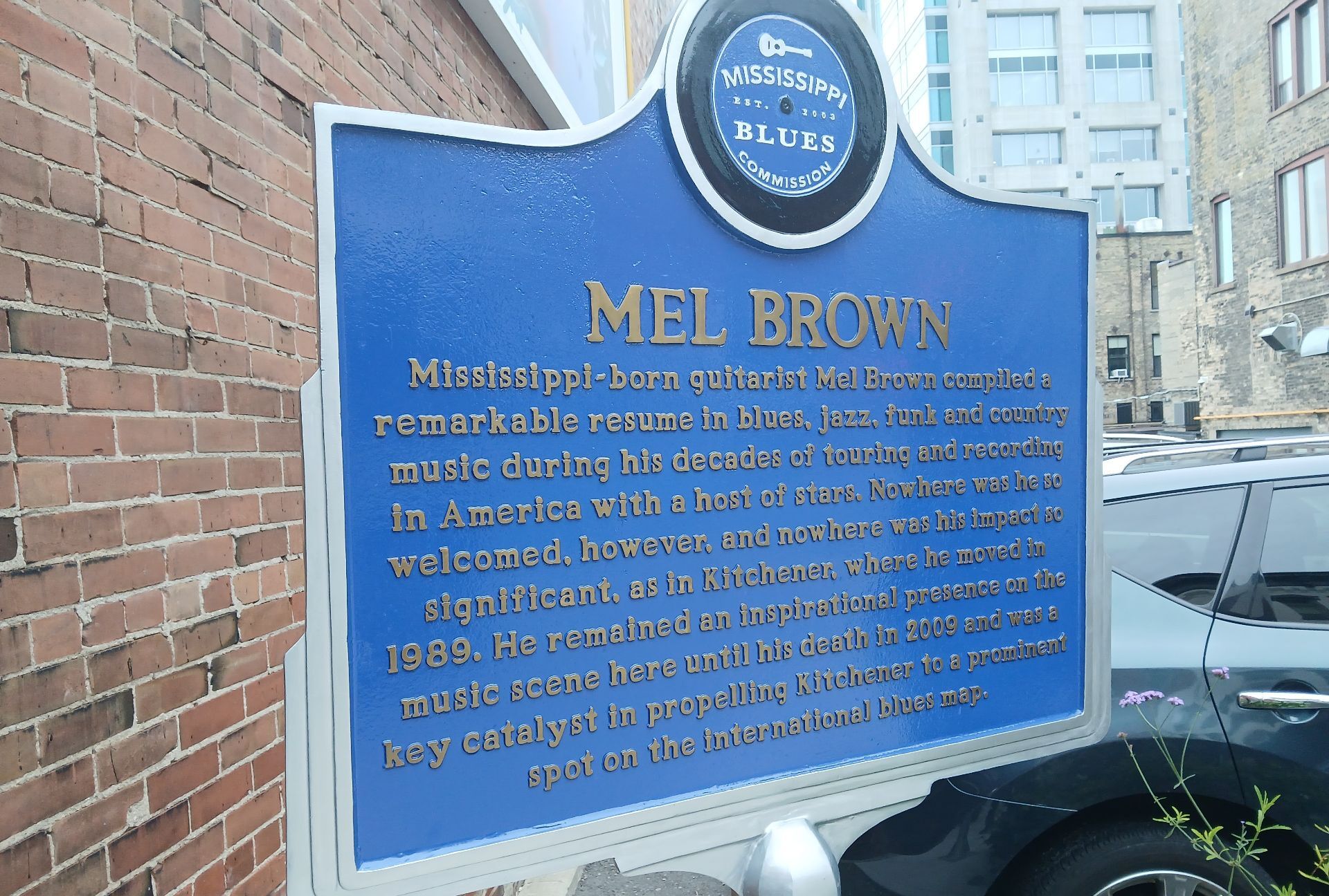 Mel Brown Plaque
